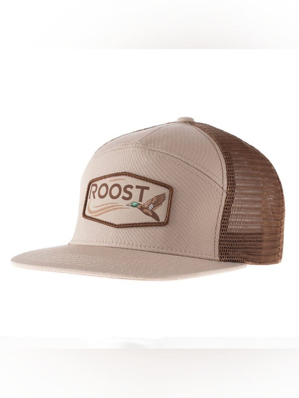Roost Tan and Brown Mesh Trucker Cap